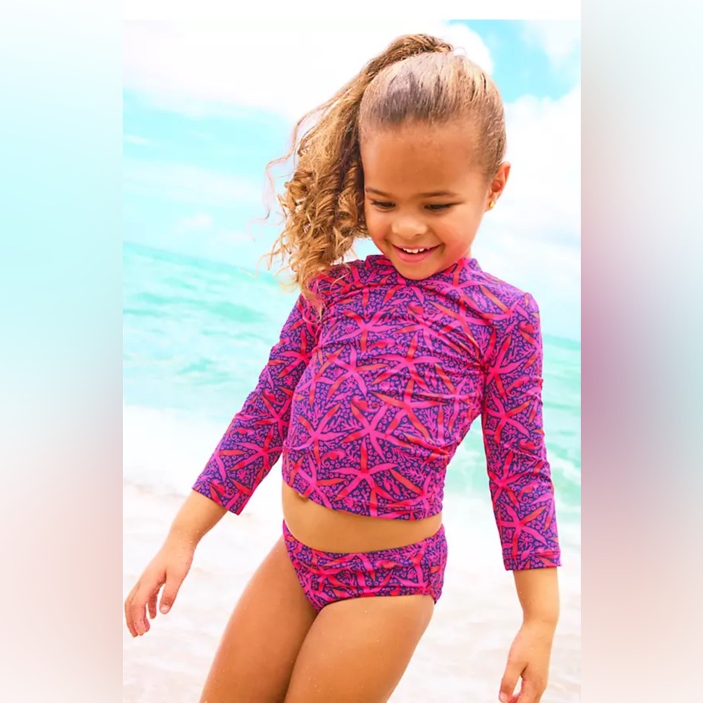 Kids Pink and Purple Swim Set